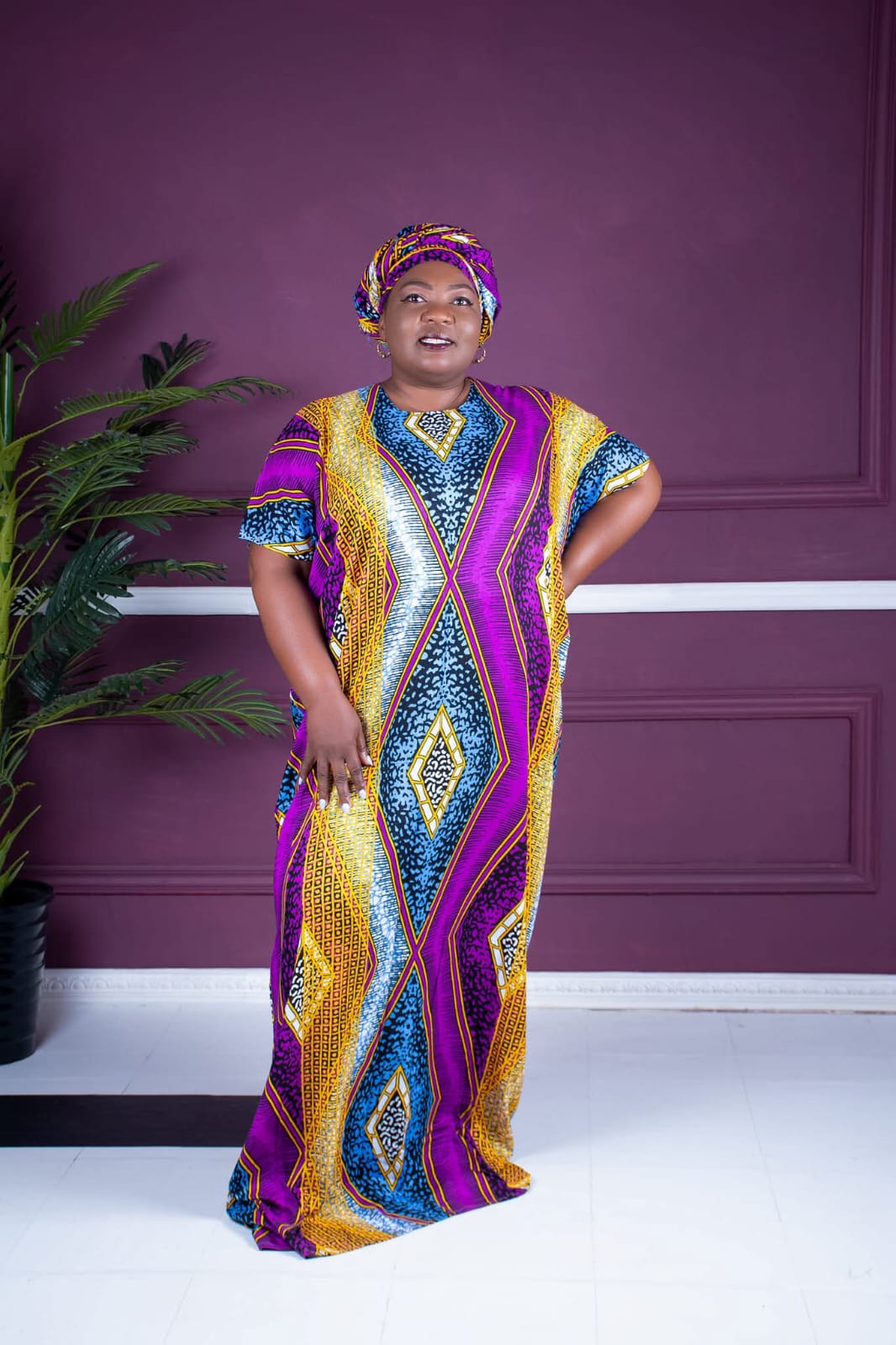 Abito africano da donna in cotone realizzato a mano a Malindi